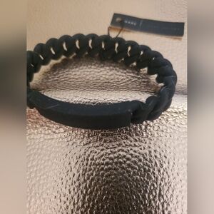 bracelet Marc Jacobs Black Chain Link Rubber Slip on Womens Bracelet New Tags